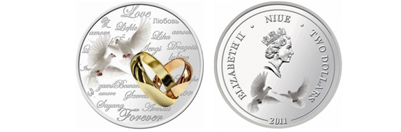 В Красноярские банки поступили коллекционные монеты ко дню всех влюбленных 2