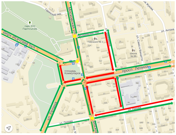 Предприниматели ждут убытков от реконструкции перекрестка пр. Ленина-Московская 1
