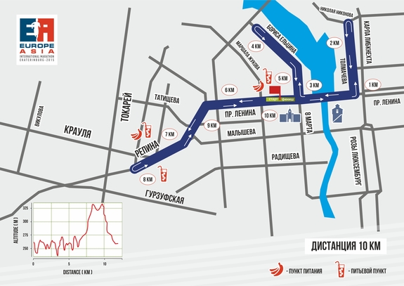Марафон «Европа-Азия» перекроет дороги в центре Екатеринбурга / КАРТА 2