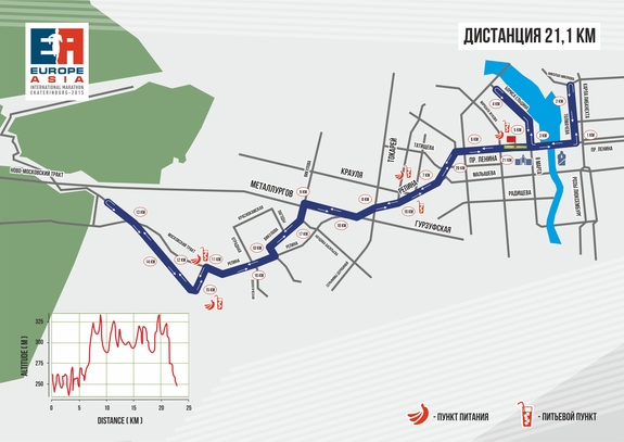 Марафон «Европа-Азия» перекроет дороги в центре Екатеринбурга / КАРТА 3