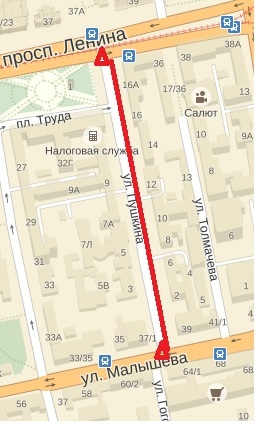 Энергетики закрыли движение на отрезке ул. Толмачева до середины октября / КАРТА 2