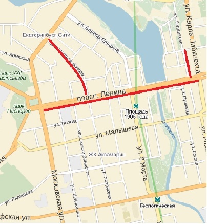 Какие центральные улицы Екатеринбурга  перекроют во время празднования Дня города  / КАРТА 4