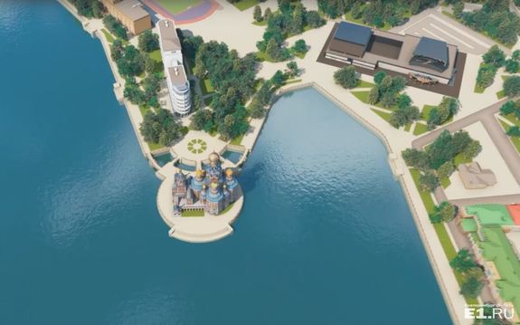 Храм Святой Екатерины построят прямо в акватории городского пруда 2