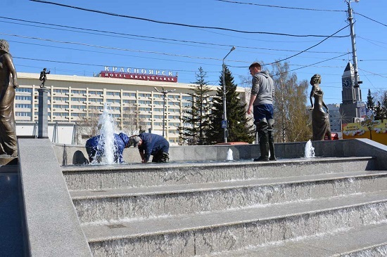 Запуск красноярских фонтанов намечен на 9 мая (ФОТО)
 2