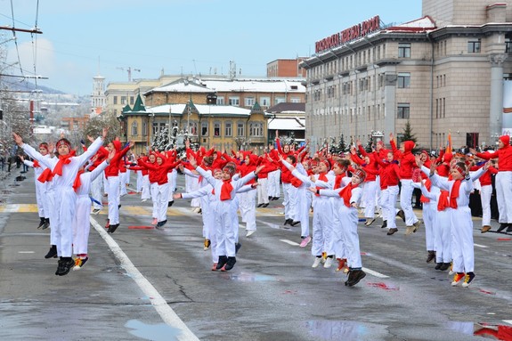 Торжественное шествие в Красноярске в честь Дня Победы (ФОТО, ВИДЕО) 14