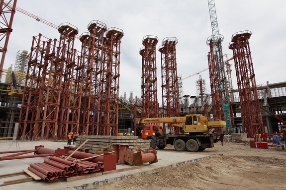 На стадионе "Нижний Новгород" начато строительство последнего пятого уровня арены 2 На стадионе "Нижний Новгород" начато строительство последнего пятого уровня арены 2