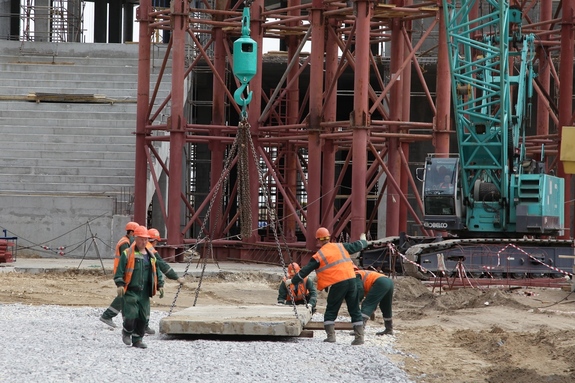 На стадионе "Нижний Новгород" начато строительство последнего пятого уровня арены 3 На стадионе "Нижний Новгород" начато строительство последнего пятого уровня арены 3