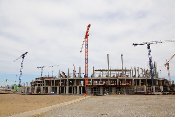 На стадионе "Нижний Новгород" начато строительство последнего пятого уровня арены 4 На стадионе "Нижний Новгород" начато строительство последнего пятого уровня арены 4