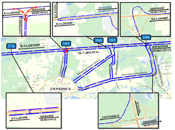 Левый поворот на Дзержинск со стороны Нижнего Новгорода будет закрыт с 5 июля 1 Левый поворот на Дзержинск со стороны Нижнего Новгорода будет закрыт с 5 июля 1