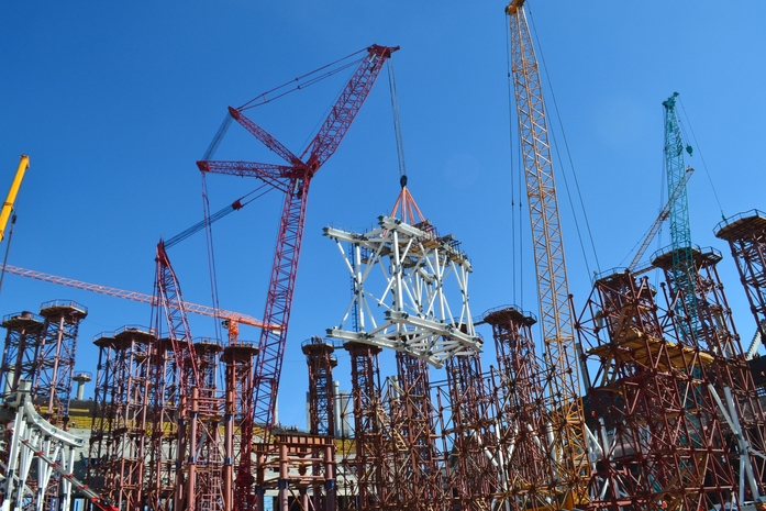 На стадионе "Нижний Новгород" начат монтаж элементов крыши 1 На стадионе "Нижний Новгород" начат монтаж элементов крыши 1