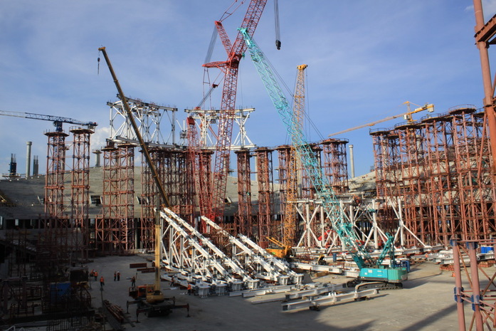 На стадионе "Нижний Новгород" завершены основные бетонные работы. ФОТО 1 На стадионе "Нижний Новгород" завершены основные бетонные работы. ФОТО 1