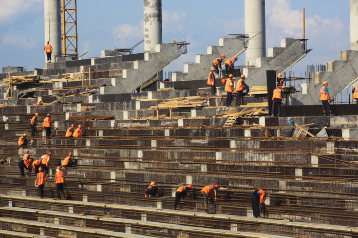 На стадионе "Нижний Новгород" завершены основные бетонные работы. ФОТО 2 На стадионе "Нижний Новгород" завершены основные бетонные работы. ФОТО 2