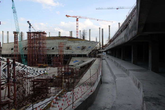 На стадионе "Нижний Новгород" завершены основные бетонные работы. ФОТО 4 На стадионе "Нижний Новгород" завершены основные бетонные работы. ФОТО 4
