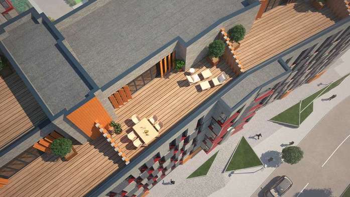 Квартиры с террасами в центре города в новом проекте "КамаСтройИнвест" 1 Квартиры с террасами в центре города в новом проекте "КамаСтройИнвест" 1