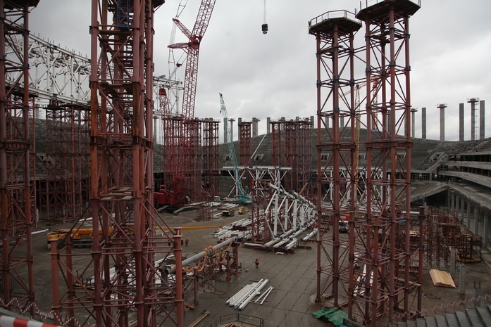 Каркас крыши cтадиона «Нижний Новгород» собран на 20%. ФОТОРЕПОРТАЖ 2 Каркас крыши cтадиона «Нижний Новгород» собран на 20%. ФОТОРЕПОРТАЖ 2