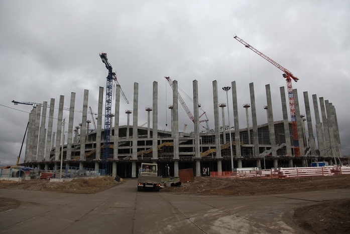 Каркас крыши cтадиона «Нижний Новгород» собран на 20%. ФОТОРЕПОРТАЖ 4 Каркас крыши cтадиона «Нижний Новгород» собран на 20%. ФОТОРЕПОРТАЖ 4