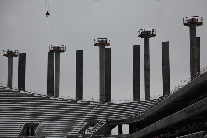 Строители завершили возведение 88 трехгранных колонн стадиона к ЧМ-2018 в Нижнем Новгороде 4 Строители завершили возведение 88 трехгранных колонн стадиона к ЧМ-2018 в Нижнем Новгороде 4