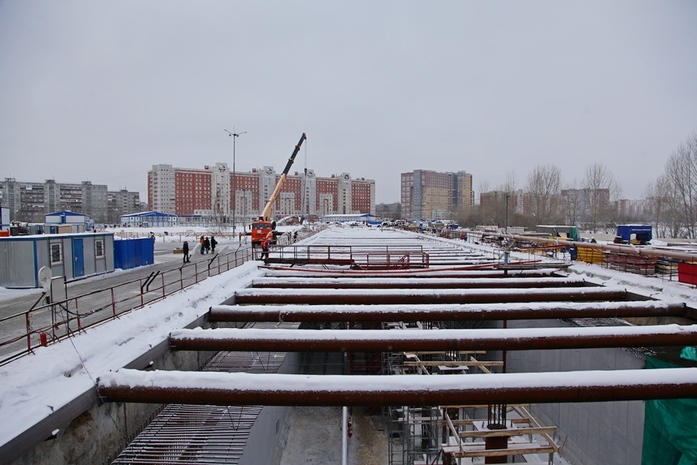 Как идут работы по строительству станции метро "Стрелка" в Нижнем Новгороде: фоторепортаж 4