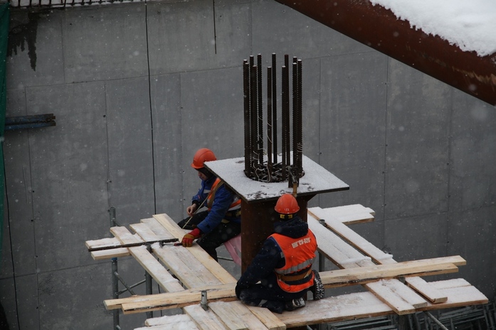 Как идут работы по строительству станции метро "Стрелка" в Нижнем Новгороде: фоторепортаж 7