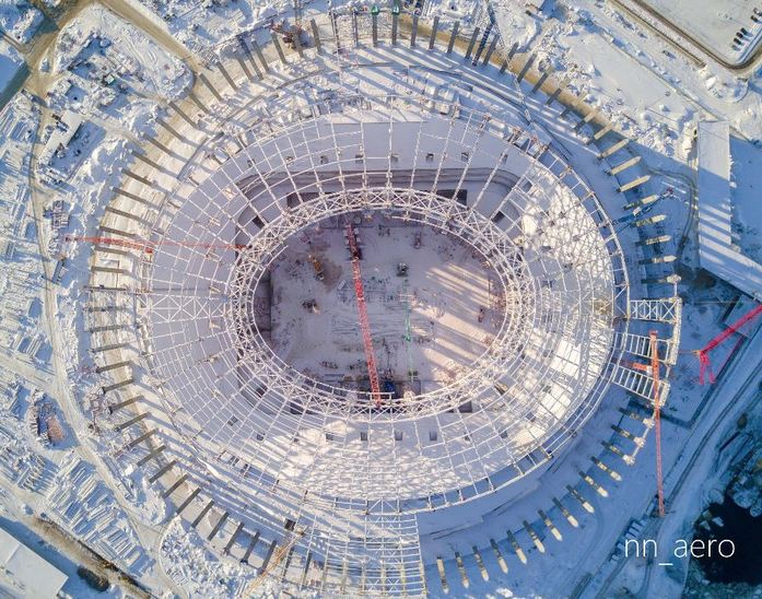 Как идет строительство стадиона в Нижнем Новгороде: фото 4 Как идет строительство стадиона в Нижнем Новгороде: фото 4