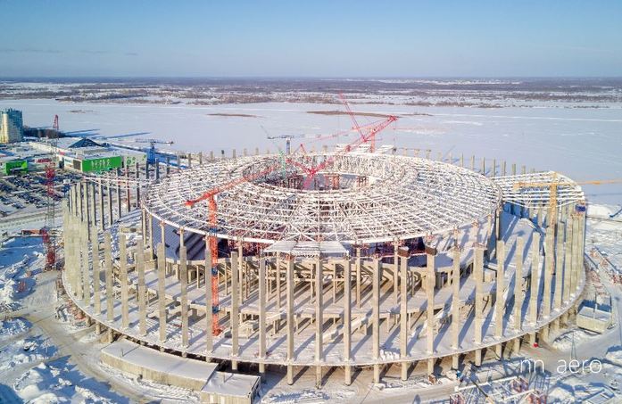 Как идет строительство стадиона в Нижнем Новгороде: фото 14 Как идет строительство стадиона в Нижнем Новгороде: фото 14