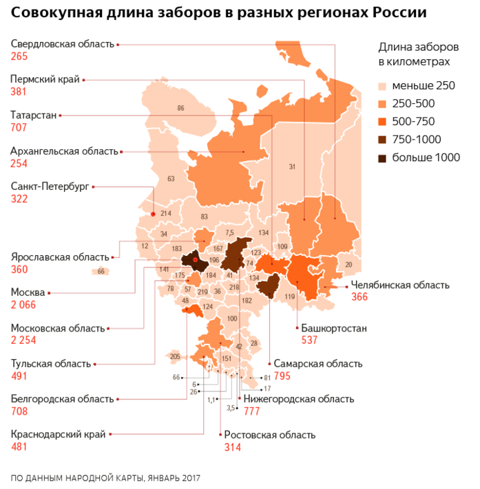 На картах Яндекс в Нижегородской области нанесли 777 км заборов 1 На картах Яндекс в Нижегородской области нанесли 777 км заборов 1