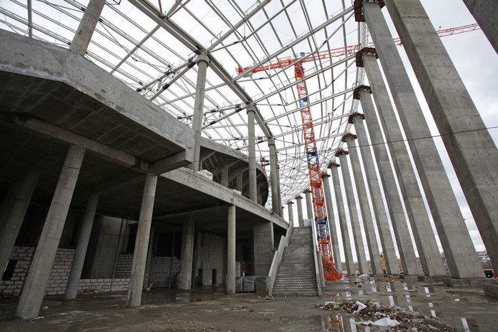 Монтаж металлического покрытия стадиона в Нижнем Новгороде выполнен на 99% 6 Монтаж металлического покрытия стадиона в Нижнем Новгороде выполнен на 99% 6