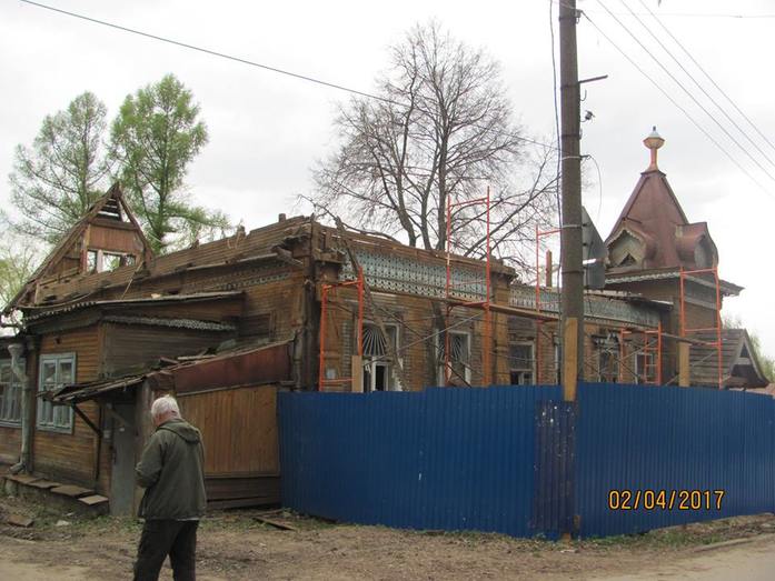 Дом купца Смирнова, привлекший внимание Путина, разобрали 4 Дом купца Смирнова, привлекший внимание Путина, разобрали 4