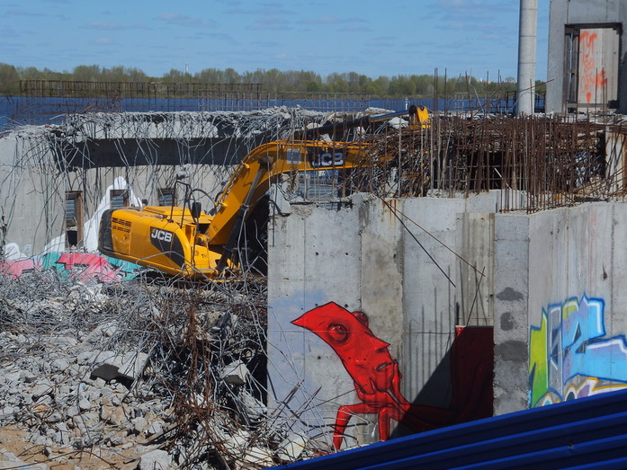 Исторические кадры. Набережную в Нижнем Новгороде начали освобождать от долгостроя 5 Исторические кадры. Набережную в Нижнем Новгороде начали освобождать от долгостроя 5