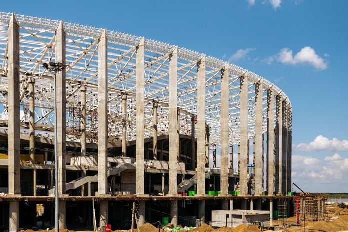 В Нижнем Новгороде продолжается строительство стадиона к ЧМ. Фотоотчет 13 В Нижнем Новгороде продолжается строительство стадиона к ЧМ. Фотоотчет 13