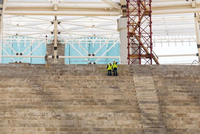 В Нижнем Новгороде продолжается строительство стадиона к ЧМ. Фотоотчет 15 В Нижнем Новгороде продолжается строительство стадиона к ЧМ. Фотоотчет 15