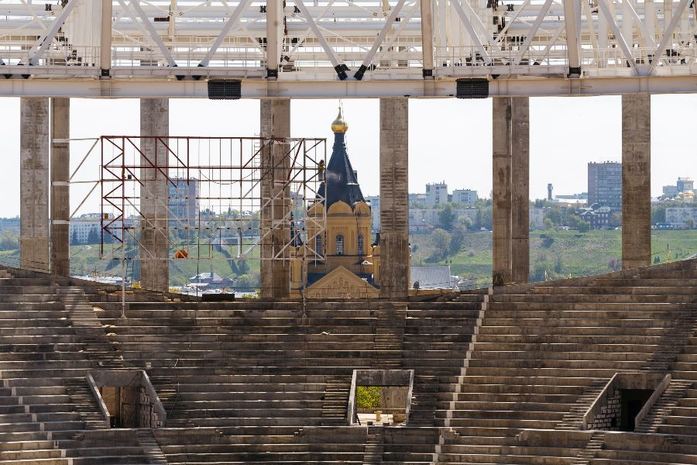 В Нижнем Новгороде продолжается строительство стадиона к ЧМ. Фотоотчет 18 В Нижнем Новгороде продолжается строительство стадиона к ЧМ. Фотоотчет 18
