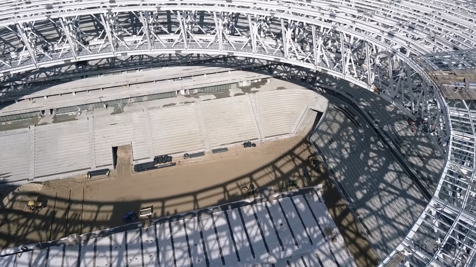 В сети появилось детализированное видео стадиона на Стрелке в Нижнем Новгороде 1 В сети появилось детализированное видео стадиона на Стрелке в Нижнем Новгороде 1