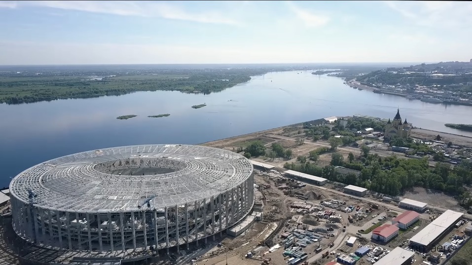 В сети появилось детализированное видео стадиона на Стрелке в Нижнем Новгороде 3 В сети появилось детализированное видео стадиона на Стрелке в Нижнем Новгороде 3
