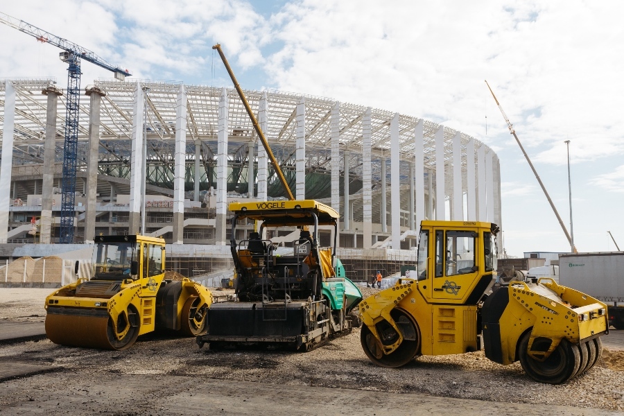 Над трибунами стадиона "Нижний Новгород" завершен монтаж кровли 6 Над трибунами стадиона "Нижний Новгород" завершен монтаж кровли 6