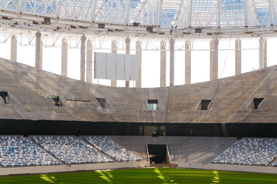 Над трибунами стадиона "Нижний Новгород" завершен монтаж кровли 11 Над трибунами стадиона "Нижний Новгород" завершен монтаж кровли 11