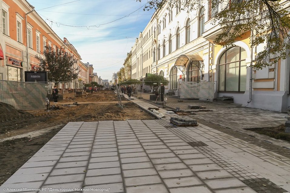 Ремонт улицы Большой Покровской в Нижнем Новгороде наполовину выполнен 6 Ремонт улицы Большой Покровской в Нижнем Новгороде наполовину выполнен 6