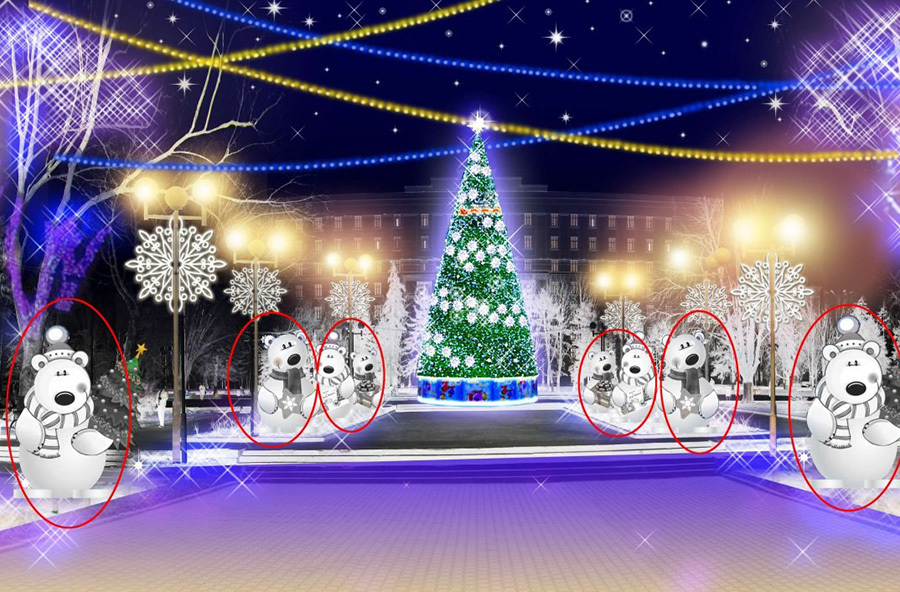 К Новому году на улицах Ростова появятся белые медведи 2 К Новому году на улицах Ростова появятся белые медведи 2