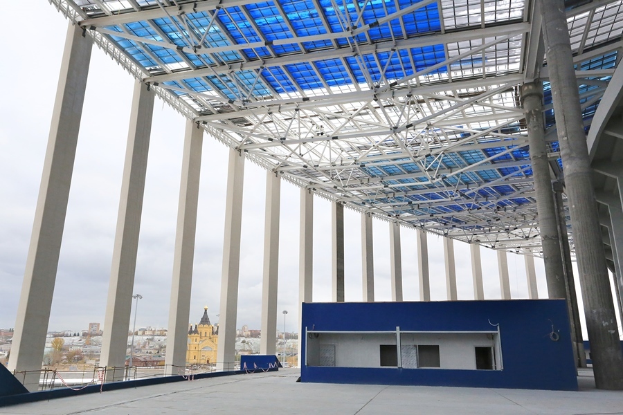 На нижегородском стадионе завершена прошивка газона 31 На нижегородском стадионе завершена прошивка газона 31