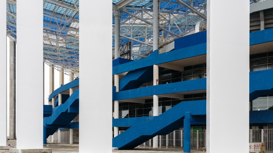 На стадионе в Нижнем Новгороде начали монтировать фасад 2 На стадионе в Нижнем Новгороде начали монтировать фасад 2