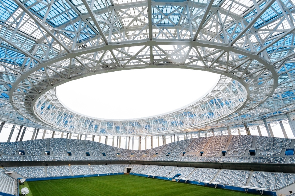 На стадионе в Нижнем Новгороде начали монтировать фасад 3 На стадионе в Нижнем Новгороде начали монтировать фасад 3