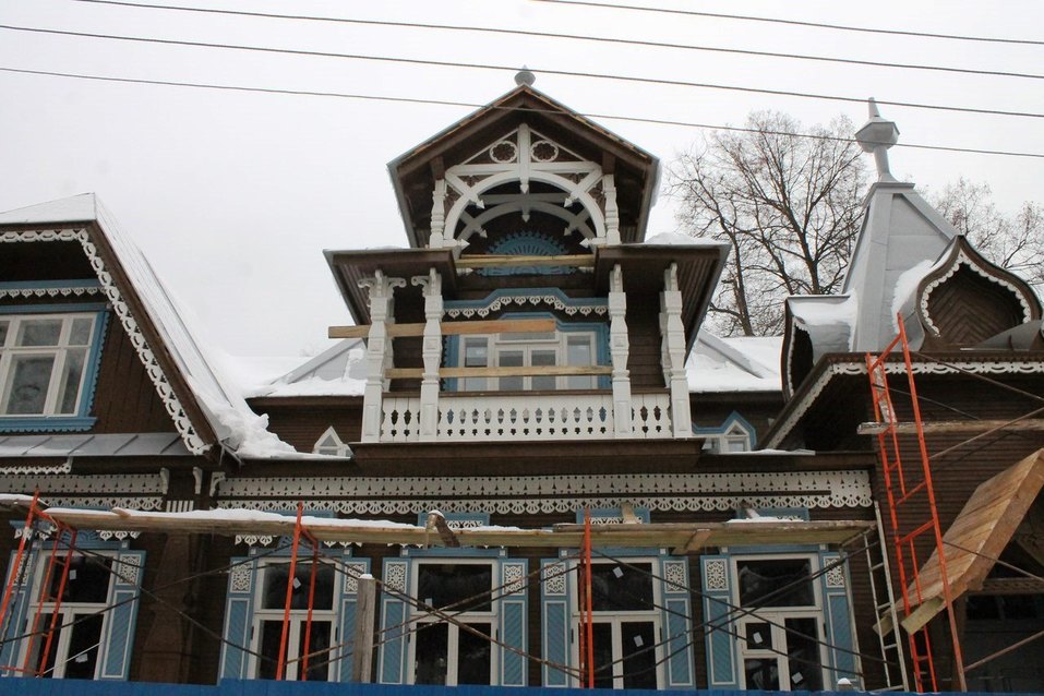 Восстановление «нижегородского теремка» на ул. Дальней идёт полным ходом 1 Восстановление «нижегородского теремка» на ул. Дальней идёт полным ходом 1