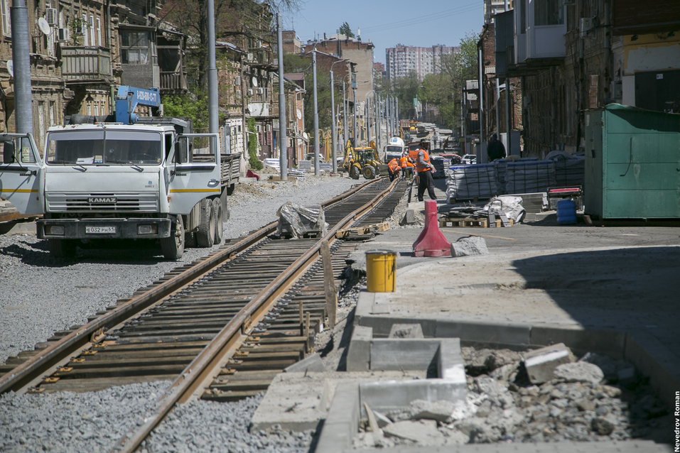 Успеть любой ценой: Как идет реконструкция улицы Станиславского в Ростове 3 Успеть любой ценой: Как идет реконструкция улицы Станиславского в Ростове 3