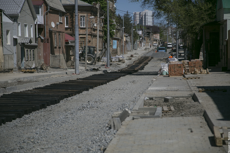 Успеть любой ценой: Как идет реконструкция улицы Станиславского в Ростове 4 Успеть любой ценой: Как идет реконструкция улицы Станиславского в Ростове 4