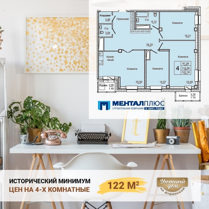 ЖК «Уютный Дом на Дудинской»: исторический минимум цен на четырехкомнатные квартиры 1 ЖК «Уютный Дом на Дудинской»: исторический минимум цен на четырехкомнатные квартиры 1