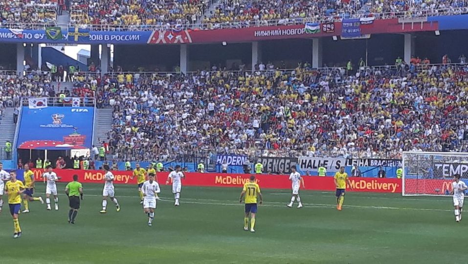 В Нижнем Новгороде первый матч ЧМ-2018 завершился победой сборной Швеции. ФОТО 4 В Нижнем Новгороде первый матч ЧМ-2018 завершился победой сборной Швеции. ФОТО 4