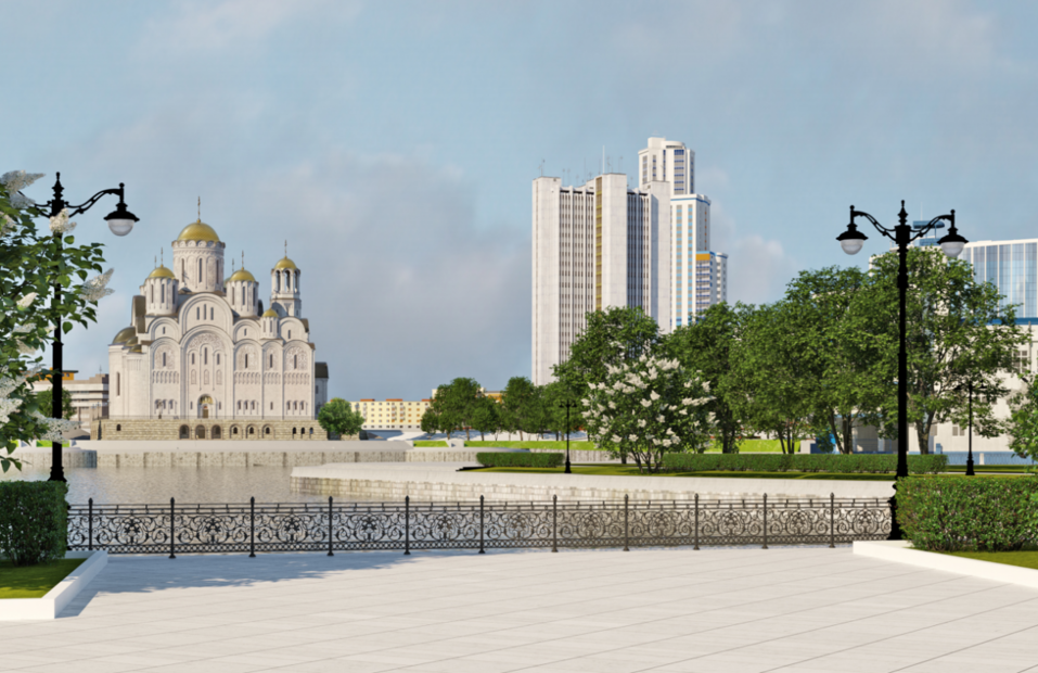 В сквере у театра драмы приступили к строительству храма 2 В сквере у театра драмы приступили к строительству храма 2