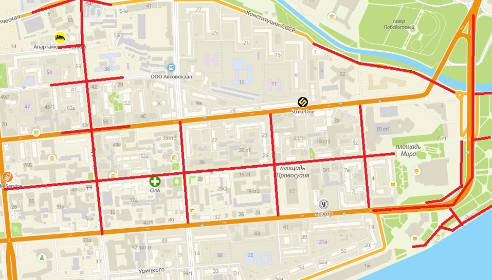 В выходные в центре Красноярска будет ограничено движение на основных улицах (СХЕМЫ) 2 В выходные в центре Красноярска будет ограничено движение на основных улицах (СХЕМЫ) 2