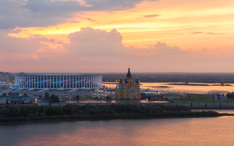 Вид из окна AZIMUT Отель Нижний Новгород Вид из окна AZIMUT Отель Нижний Новгород