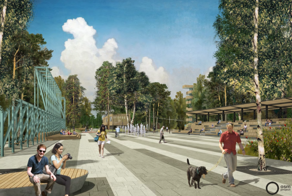 Аллеи парка и амфитеатр Аллеи парка и амфитеатр